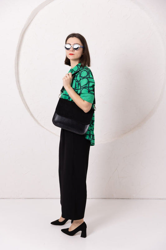 ASTORIA handbag - Black Suede