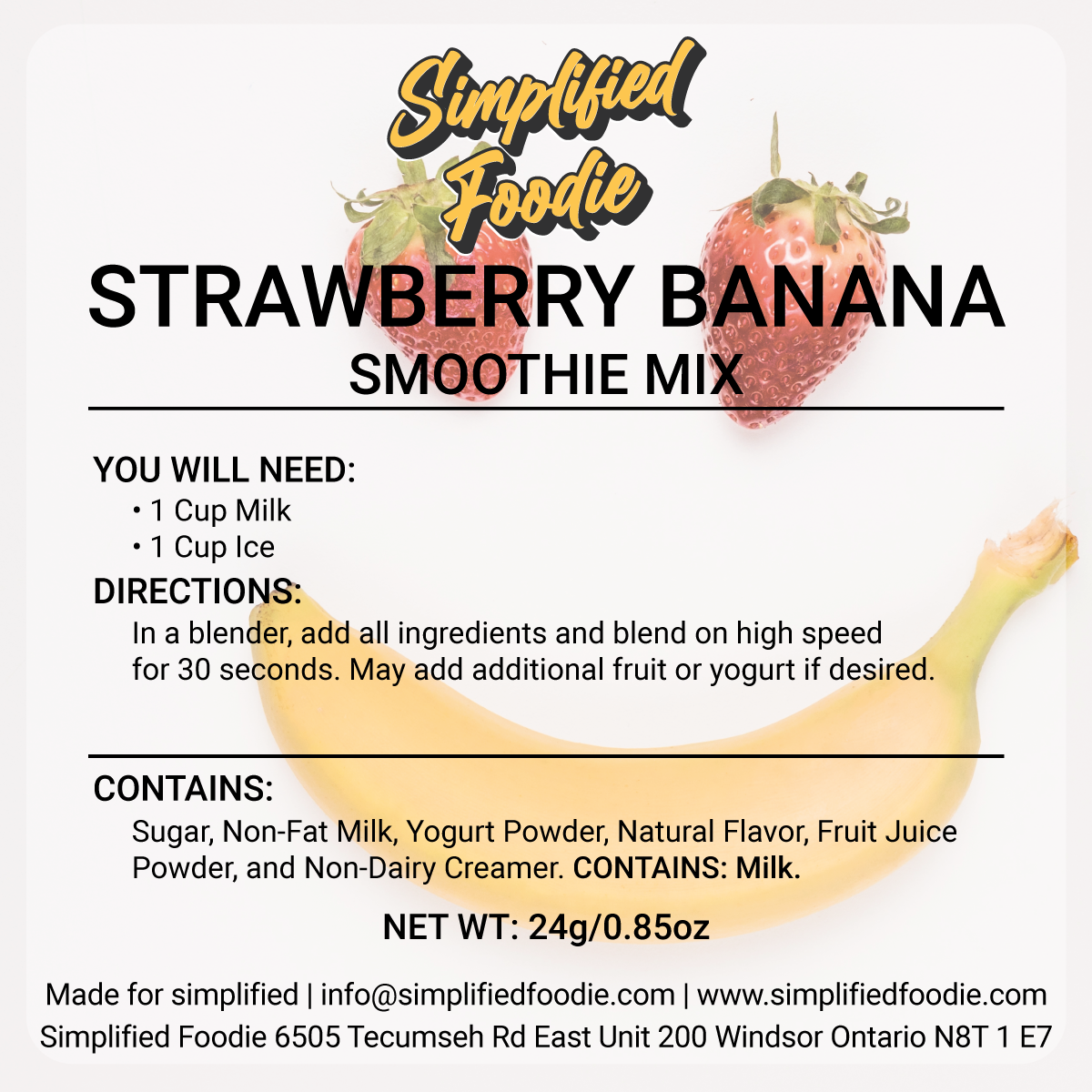 STRAWBERRY BANANA SMOOTHIE MIX