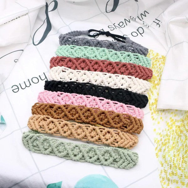 Handmade Elastic Macrame Headband