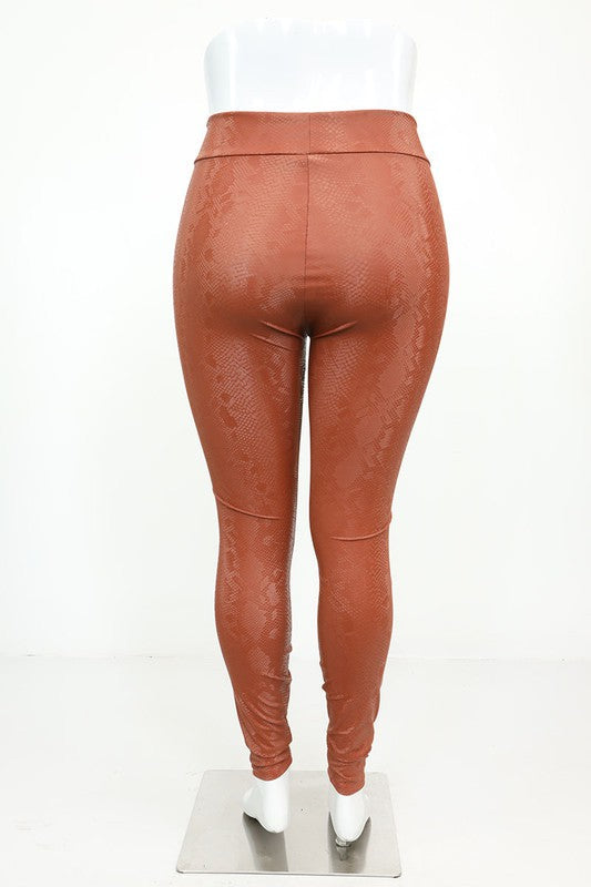 HIGH WAISTED WOMEN LEATHER LEGGING PANT