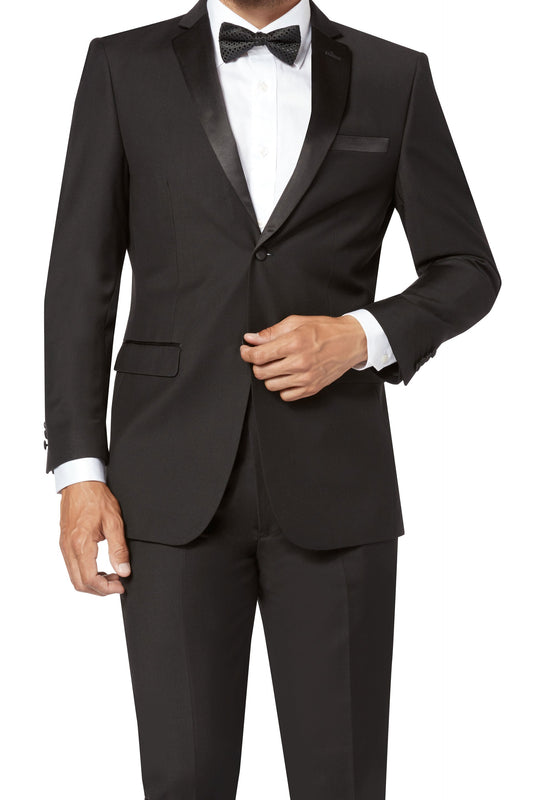 Black Slim Fit Tuxedo 2 piece #SB-1 Shawl