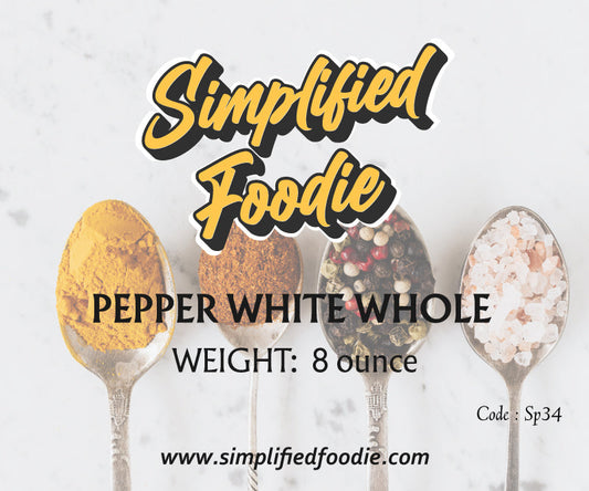 Pepper White Whole 150g