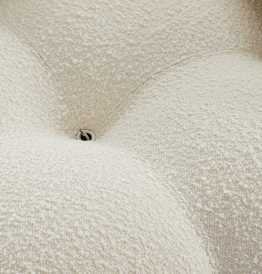 Gioia 1-Seater Chair - Left Corner - Cream/White Boucle - GFURN