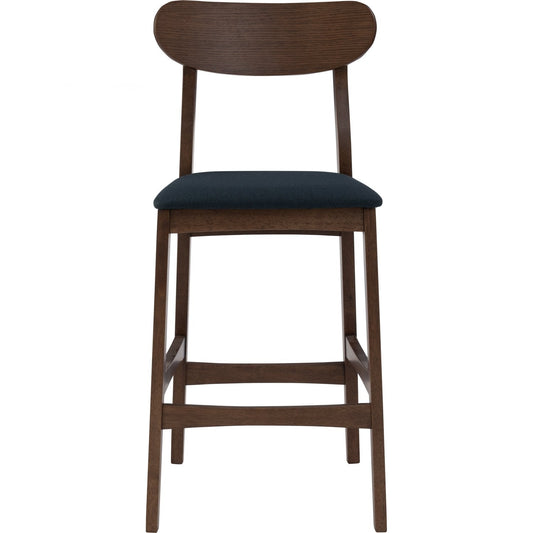 Lennox Counter Chair - Cocoa & Navy - GFURN