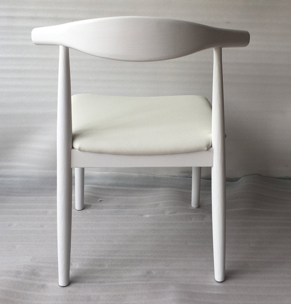 Hannah Chair - White & White Leather - GFURN