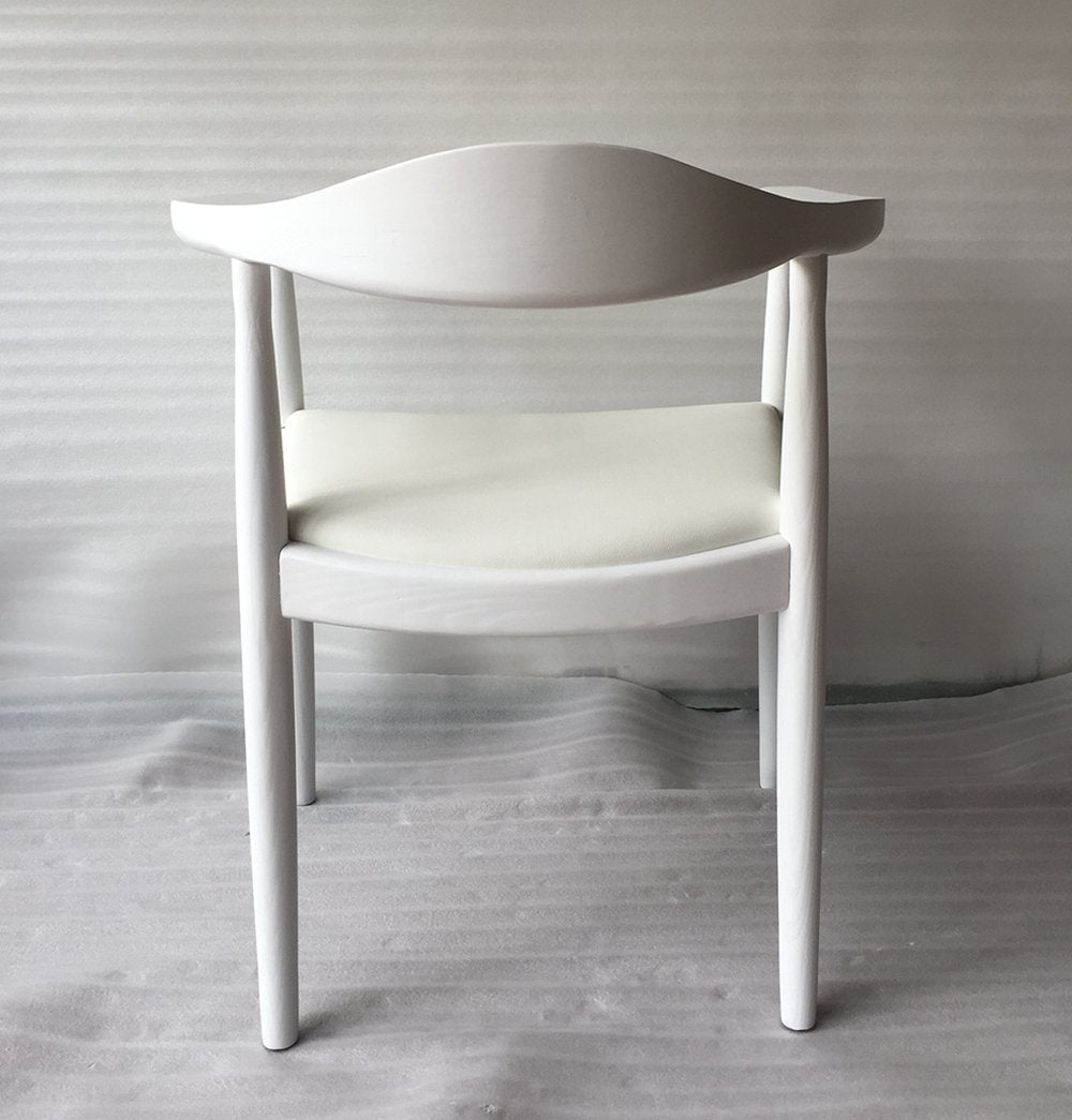 Embla Chair - White & White Leather - GFURN