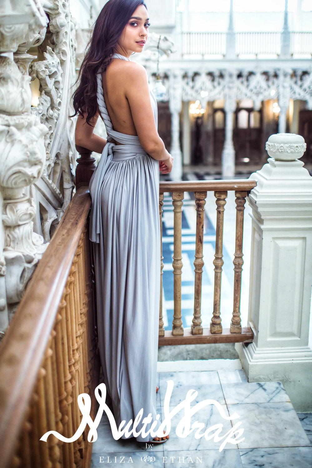 Silver Multi Wrap Dress