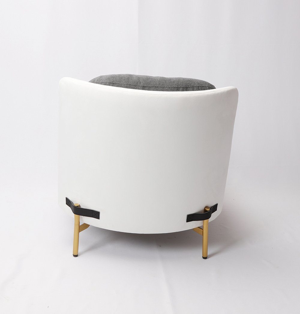 White and Grey Accent Chair - Connall Chair