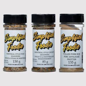 Montreal Steak Spice, Montreal Chicken & Pulled Pork Seasoning 3 Spice Kit