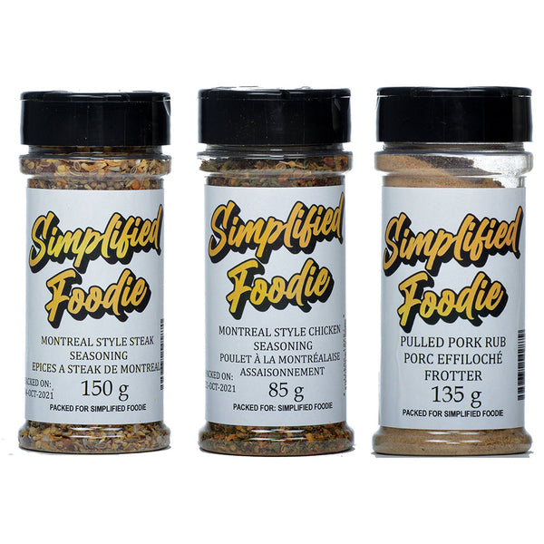 Montreal Steak Spice, Montreal Chicken & Pulled Pork Seasoning 3 Spice Kit