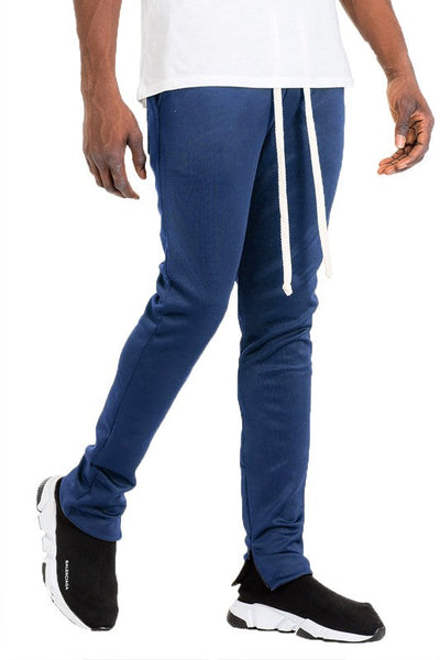 SOLID COLOR PLAIN BASIC TRACK PANTS