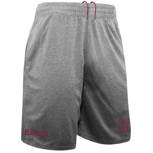 FC BARCELONA LOGO GREY ACTIVE TRACK SHORTS