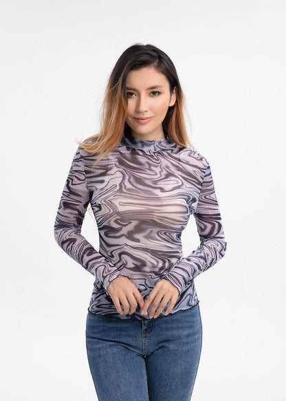 Mesh sheer top