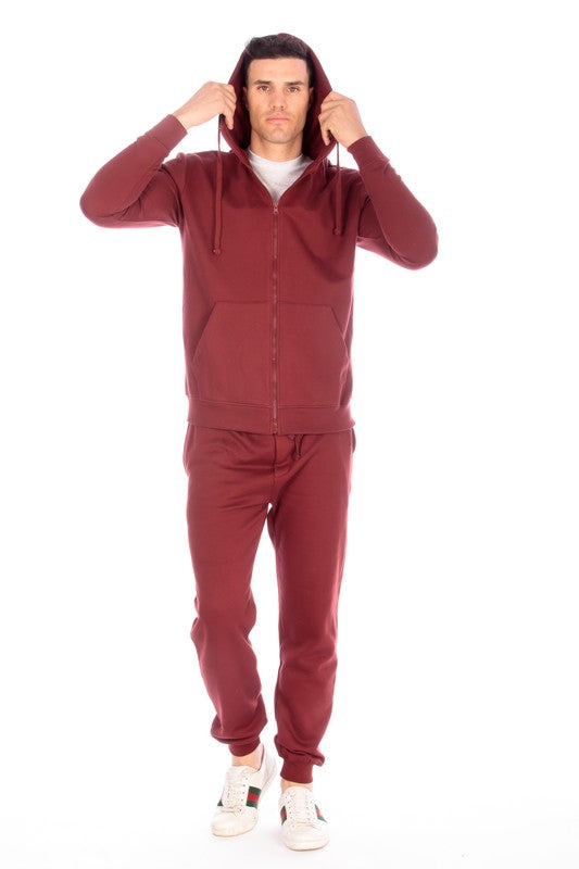 Fleece Sweatpants Burgundy