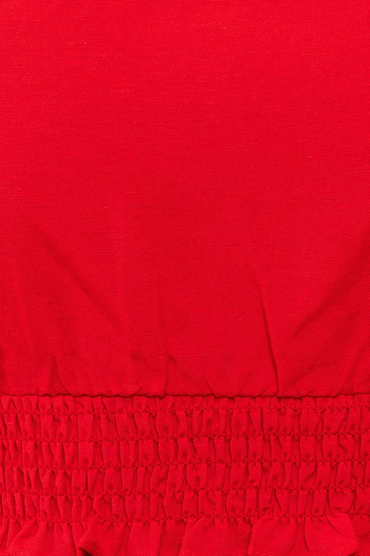 TIE BACK DETAIL PUFF SLEEVE TOP