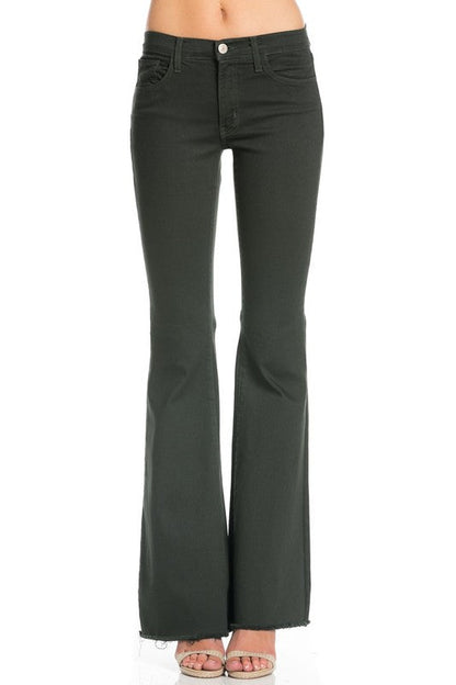 vintage flare denim jeans bell bottom pants