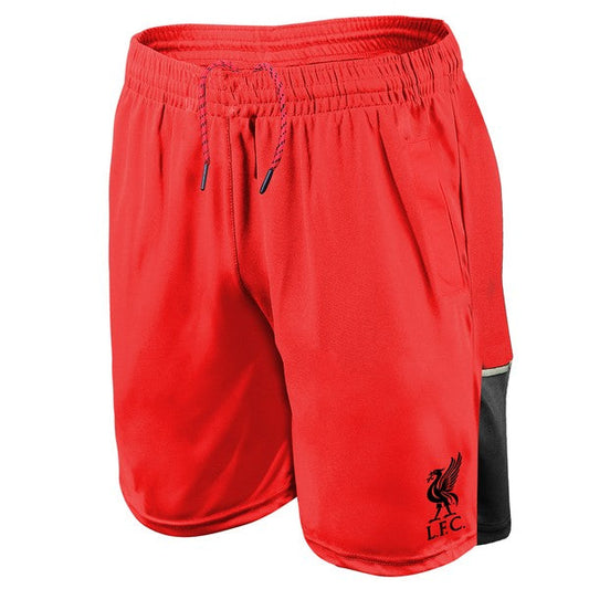 LIVELPOOL FC LOGO STRIPE BACK ACTIVE TRACK SHORTS