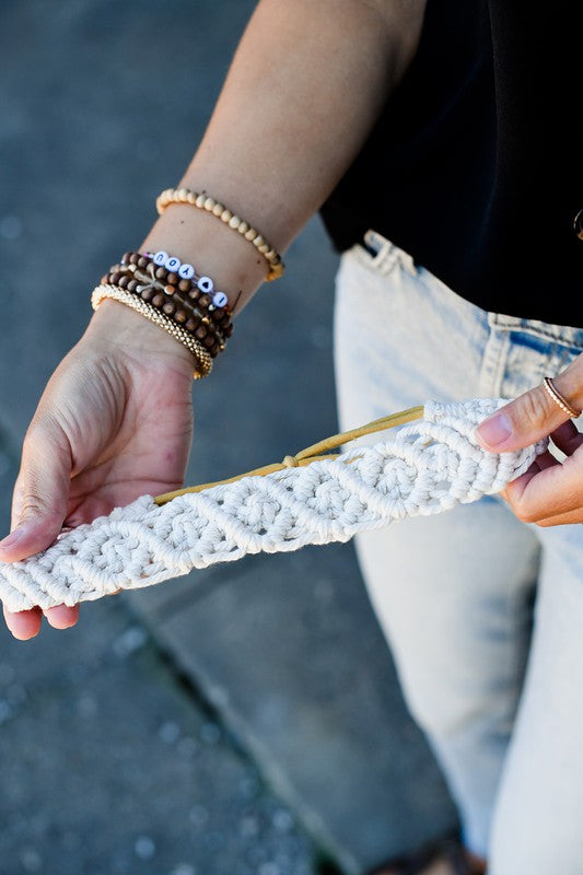 Handmade Elastic Macrame Headband