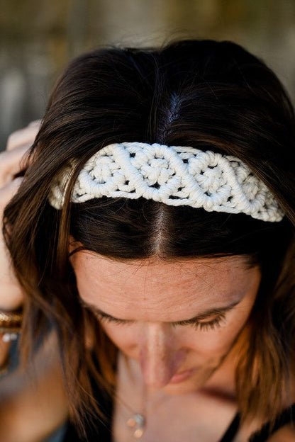 Handmade Elastic Macrame Headband