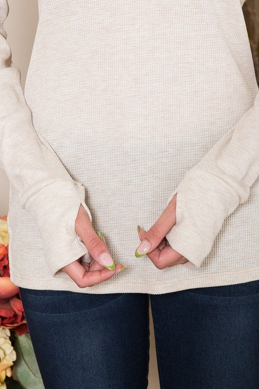 Back Patch Thumbhole Top