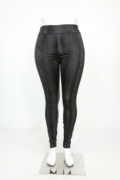 HIGH WAISTED WOMEN LEATHER LEGGING PANT