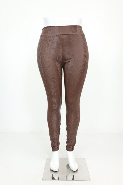 HIGH WAISTED WOMEN LEATHER LEGGING PANT