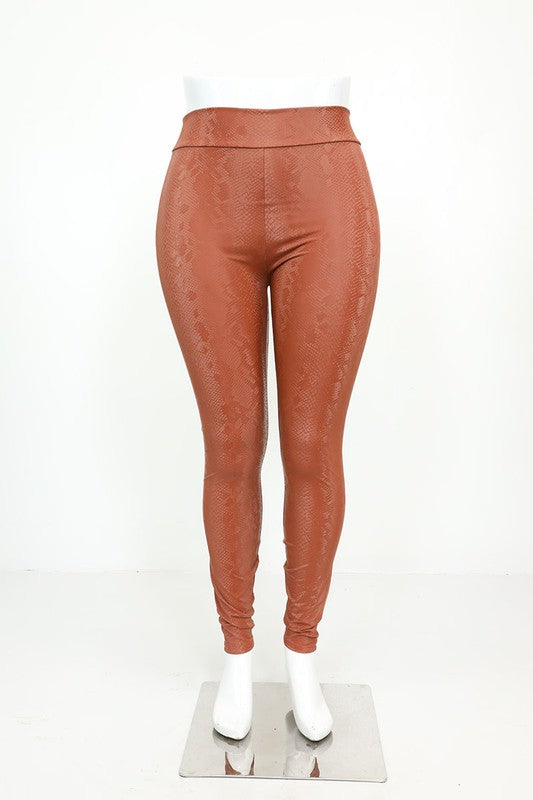 HIGH WAISTED WOMEN LEATHER LEGGING PANT