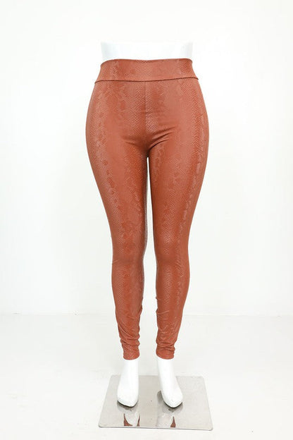 HIGH WAISTED WOMEN LEATHER LEGGING PANT