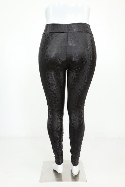HIGH WAISTED WOMEN LEATHER LEGGING PANT
