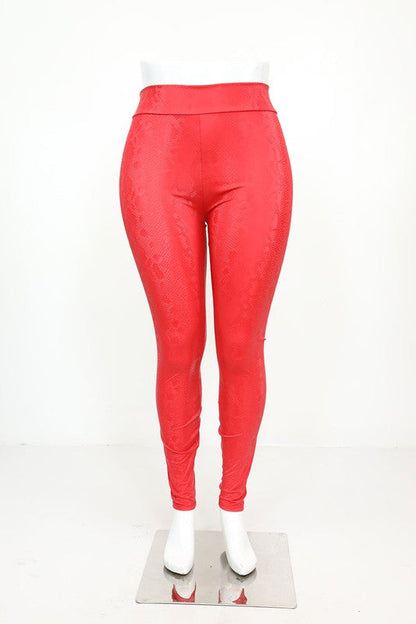HIGH WAISTED WOMEN LEATHER LEGGING PANT