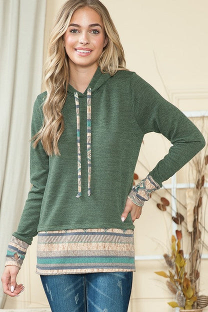 Hoodie Pullover with Thumbhole Sleeves