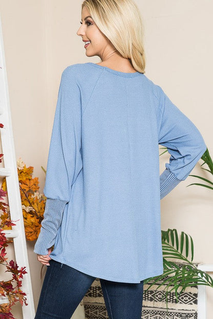 Textured Rib Thumbhole Tunic