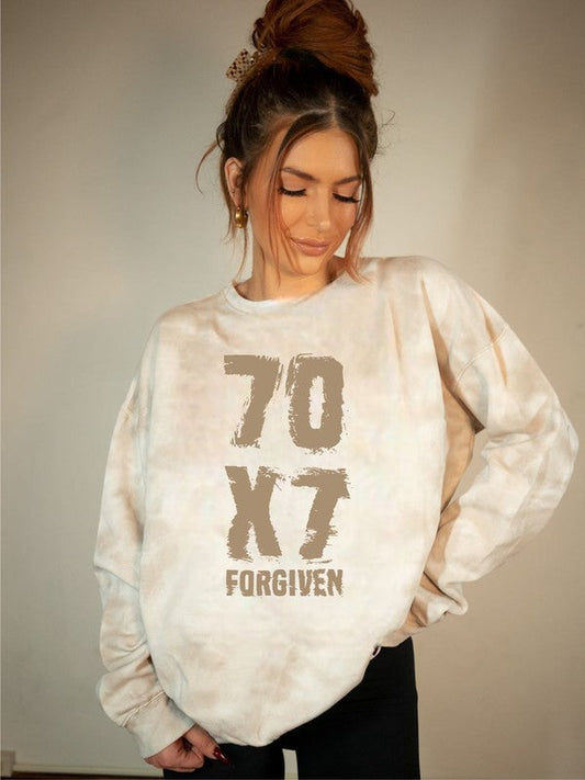 70 X 7 Forgiven Tie Dye Sweatshirt