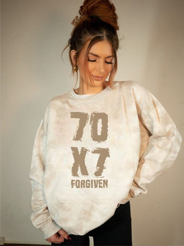 70 X 7 Forgiven Tie Dye Sweatshirt