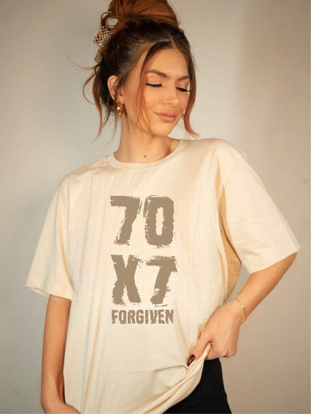 70 X 7 Forgiven Short Sleeve Crew Neck Tee