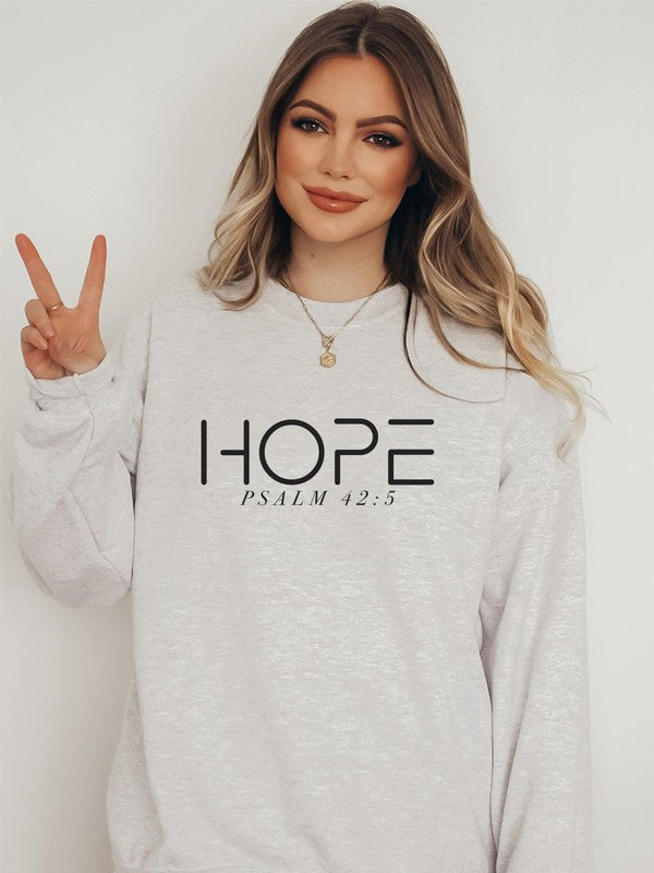 HOPE PSALM 42  5  Cozy Crewneck Sweatshirt