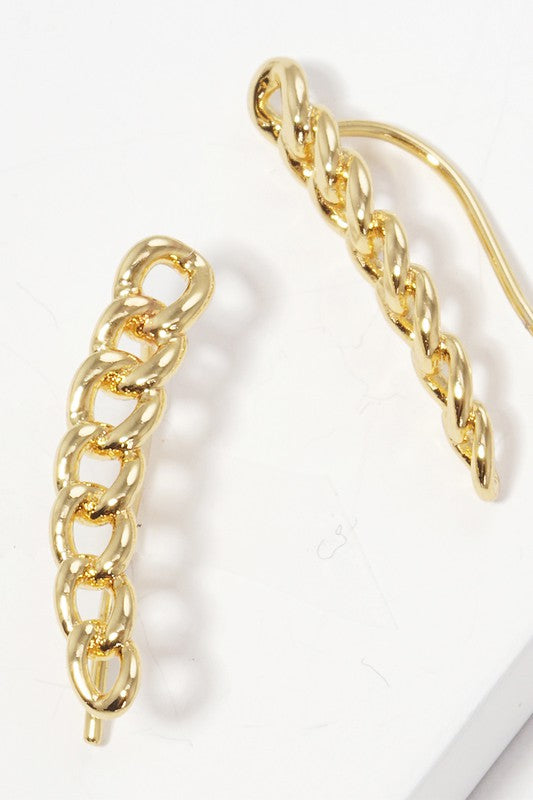 Gold Dipped Chain Ear Crawler