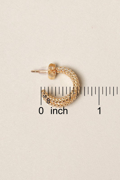 14K Gold Dipped Triple C Hoop Earrings