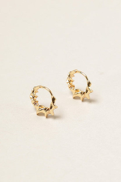 14K Gold Dipped Twirl Hoop Earrings