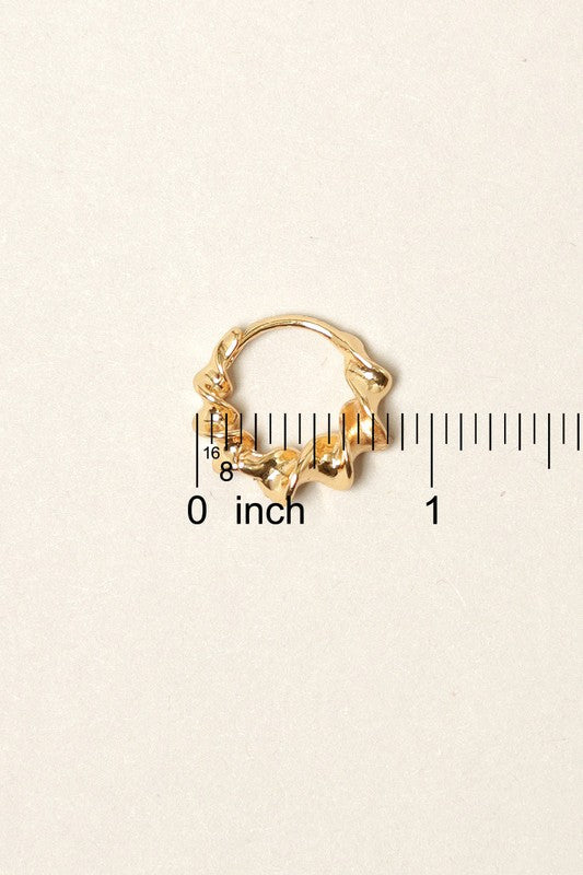 14K Gold Dipped Twirl Hoop Earrings