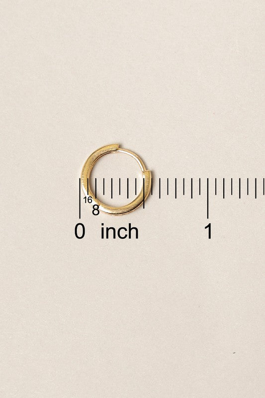 14K Gold Dipped Cubic Zirconia Hoop Earrings