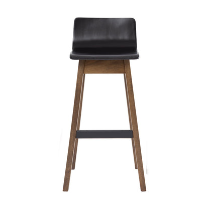 Ava Low Back Bar Chair - Black & Cocoa - GFURN