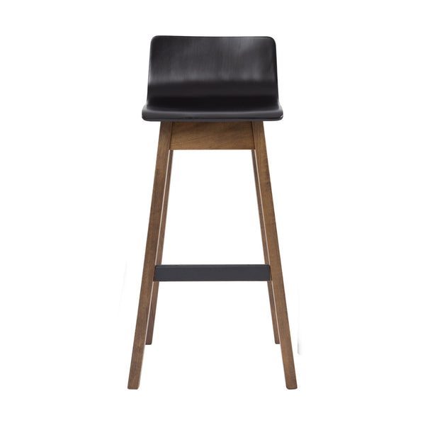 Ava Low Back Bar Chair - Black & Cocoa - GFURN