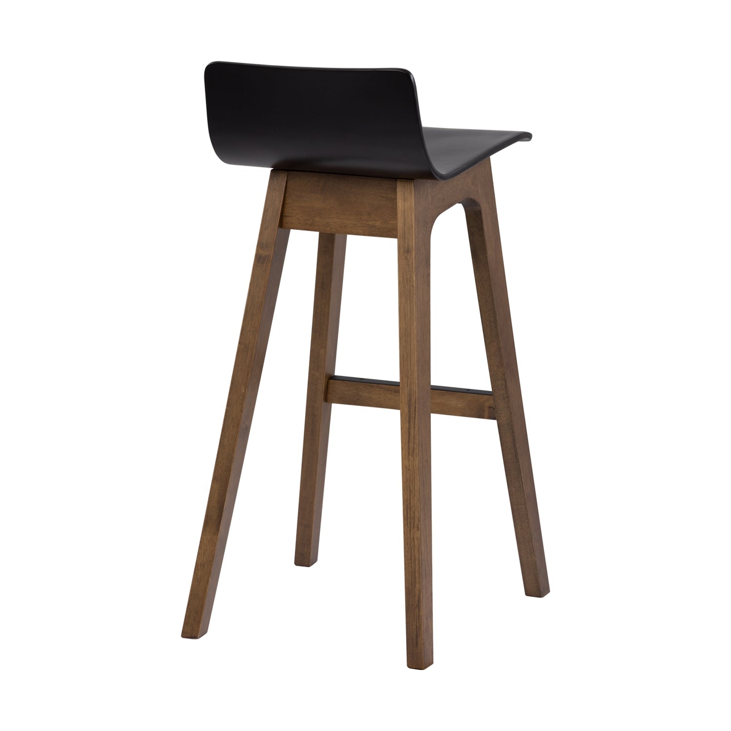 Ava Low Back Bar Chair - Black & Cocoa - GFURN