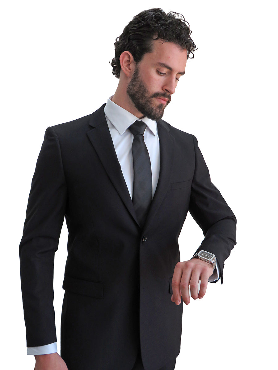 Eleganza P 33739 Black - Modern 2 Piece Suit