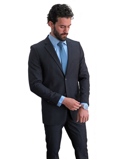 Eleganza P 33739 Charcoal - Modern 2 Piece Suit