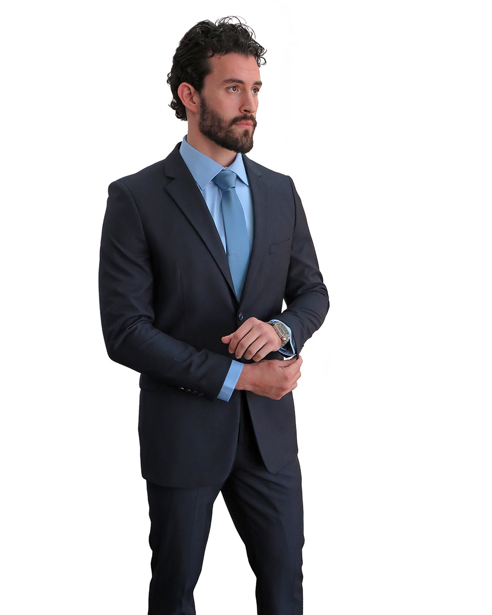 Eleganza P 33739 Charcoal - Modern 2 Piece Suit