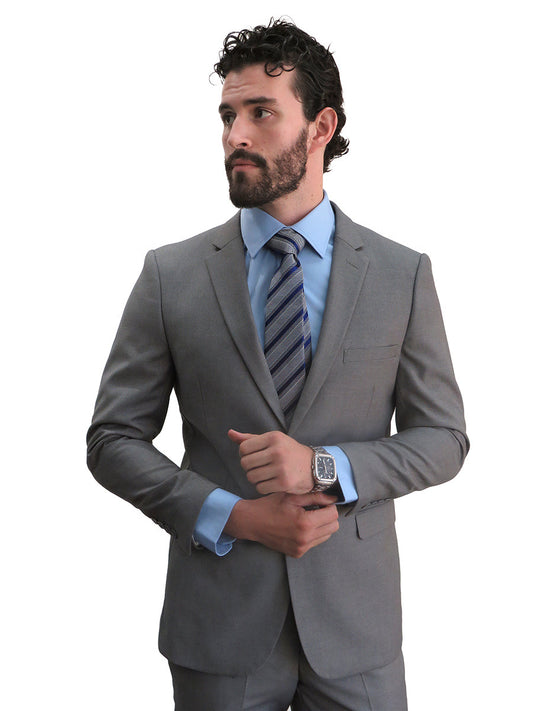 Eleganza P 33739 Grey - Modern 2 Piece Suit