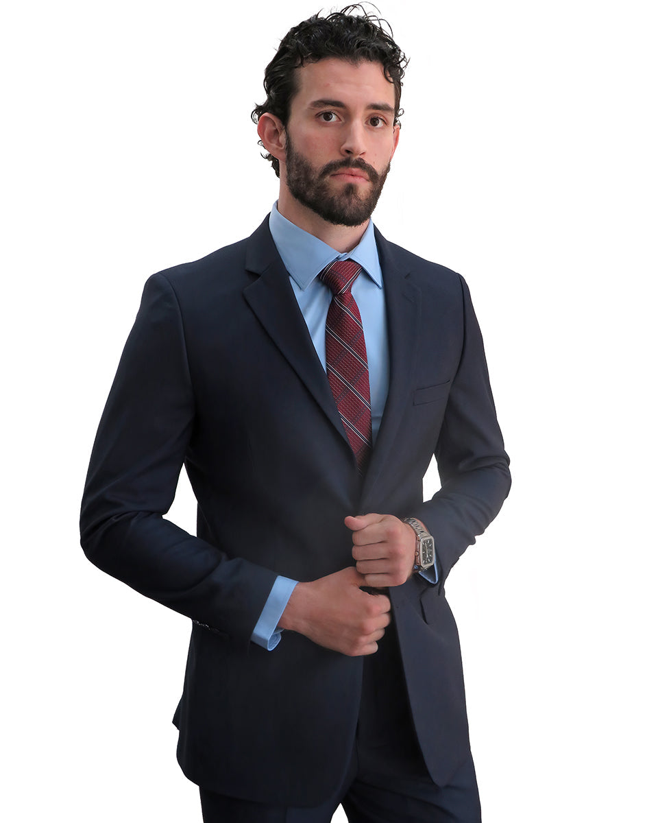 Eleganza P 33739 Navy - Modern 2 Piece Suit