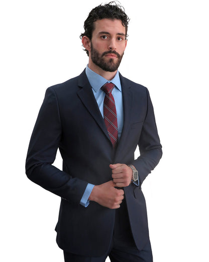 Eleganza P 33739 Navy - Modern 2 Piece Suit
